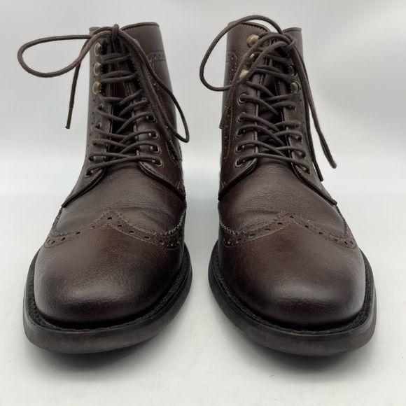 WVS Vegan Leather Lace Up Brown Boot. Size 42 - Picture 10 of 11